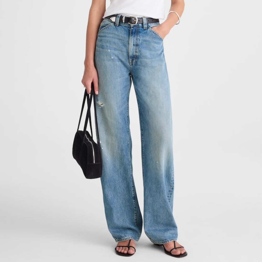 NWT Madewell The Balloon Jean Distressed Barrel Leg Size 26 - Picture 2 of 16